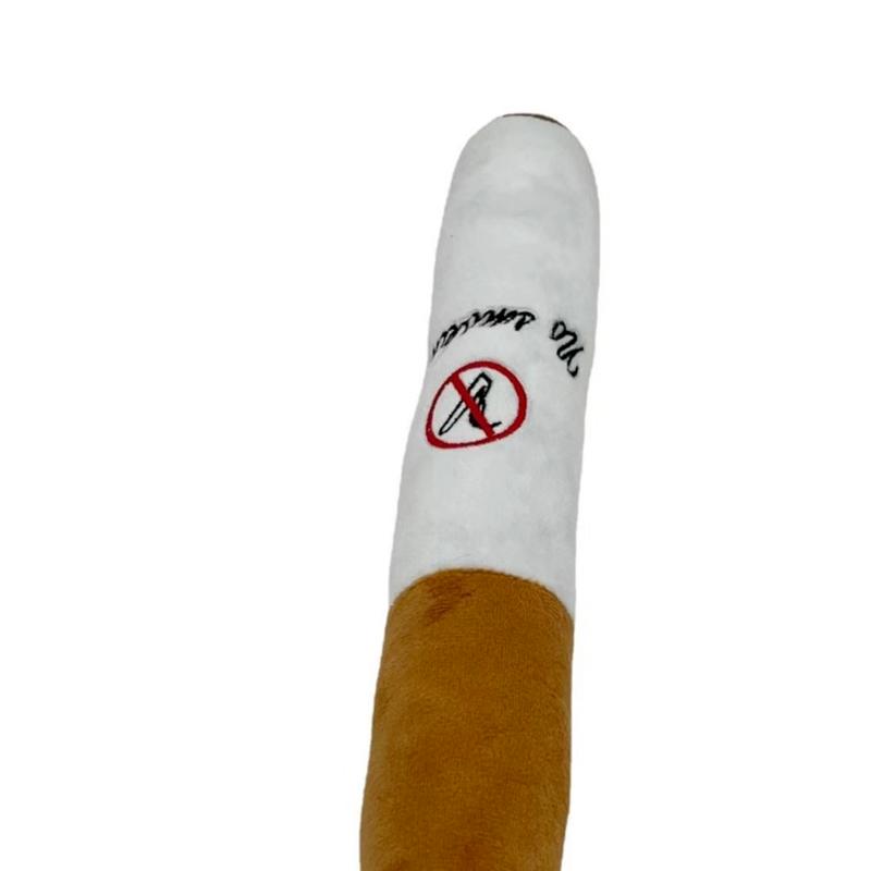 Funny Simulating Cigarette Shape Sound Plush Toy For Pets Grinding Interactive Play Pet Supplies Teeth Cleaning Puppy Toy