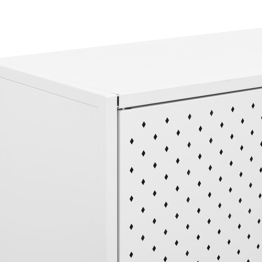 Highboard White 80 x 35 x 100 cm Steel