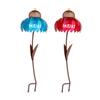 Hummingbird Treat Feeders Yard Stakes Red/Blue Color Hummingbird Love