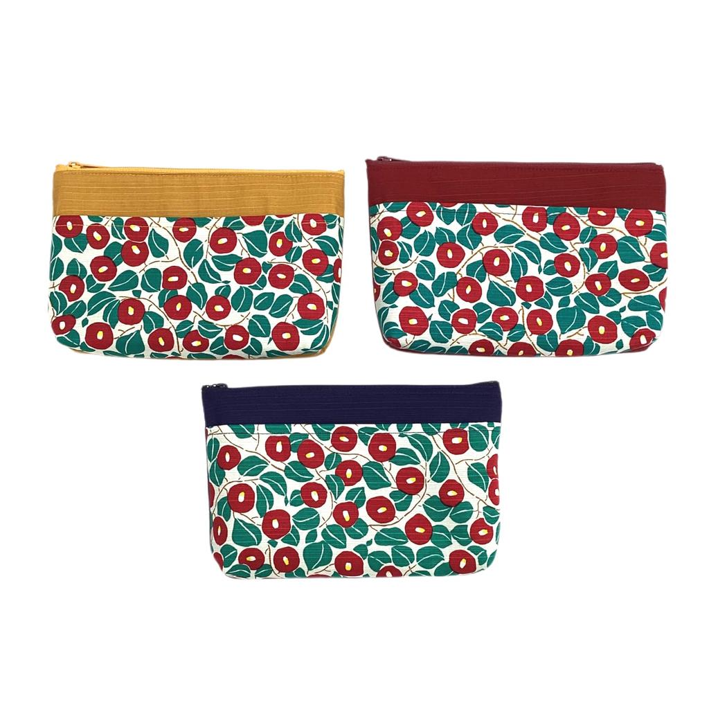 Made In Pocket Pouch for Makeup and Small X Japanese Yumeji Navy Blue Kyosuke, Japan, 100% Cotton, Items, Approx. 13.5 18cm, Women's, Travel,