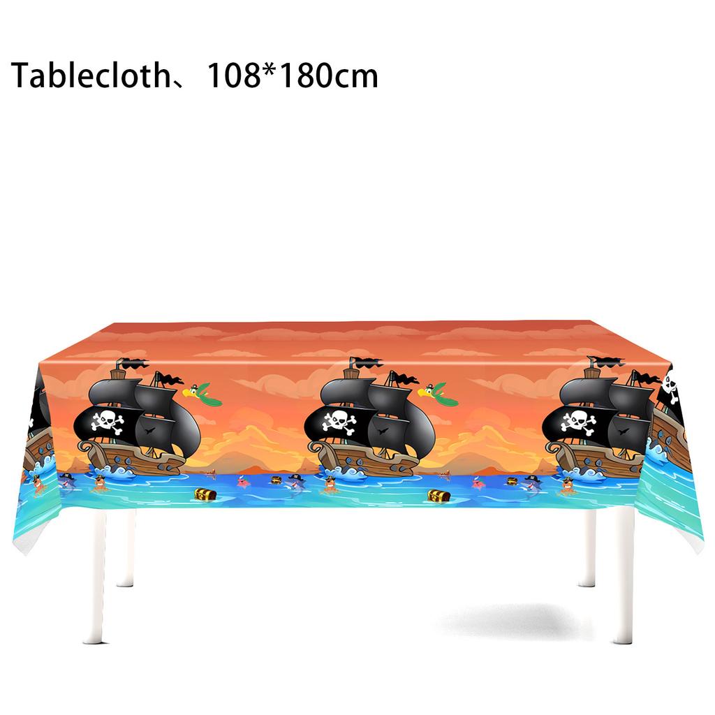 Pirate Theme Birthday Party Decorations Tableware Tablecloth Paper Plates Party Favor Gifts Supplies Souvenirs Baby Shower