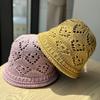 New Summer Hollow Fisherman Hat for Women, Breathable Thin Sun Protection Hat, Simple Bucket Hat for Outings, Trendy Sun Hat
