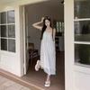 Holiday Wind Fringe Seaside Suspender Dress Women's Summer New Bohemian Floral Dress French Skirt