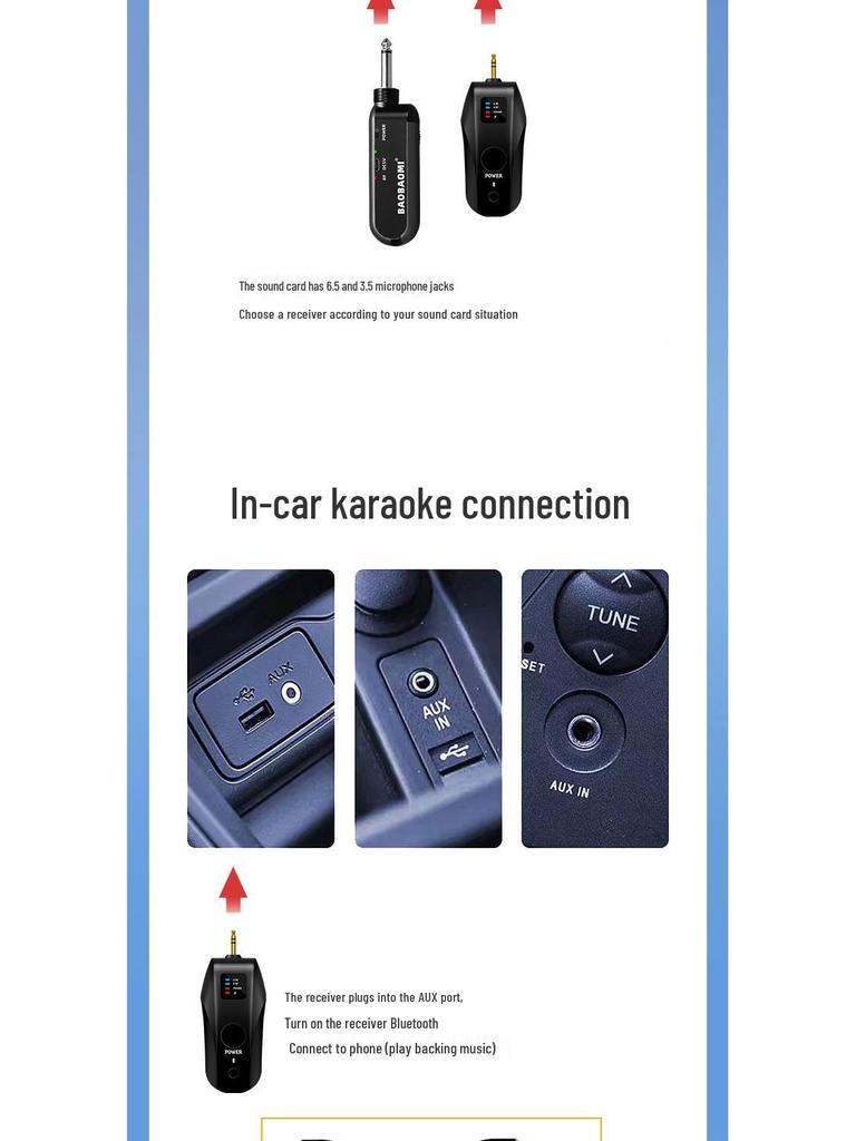 Universal Wireless Bluetooth Microphone with Rechargeable Battery and Professional Reverb for Singing and Live Stage Performances