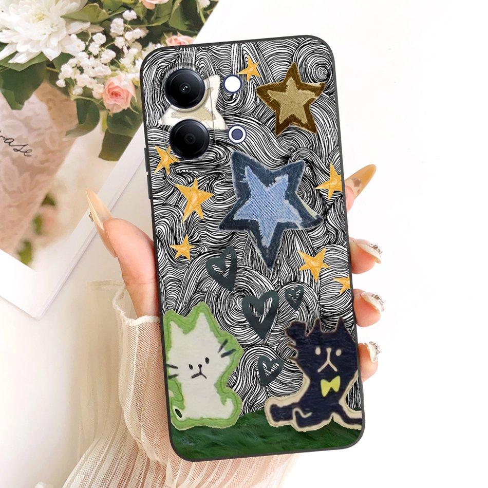For Vivo Y05 Y11d 2026 Cute Cat Flower Cartoon Phone Case For Vivo Y11D Y05 4G Shockproof Soft Silicone Covers Bumpers