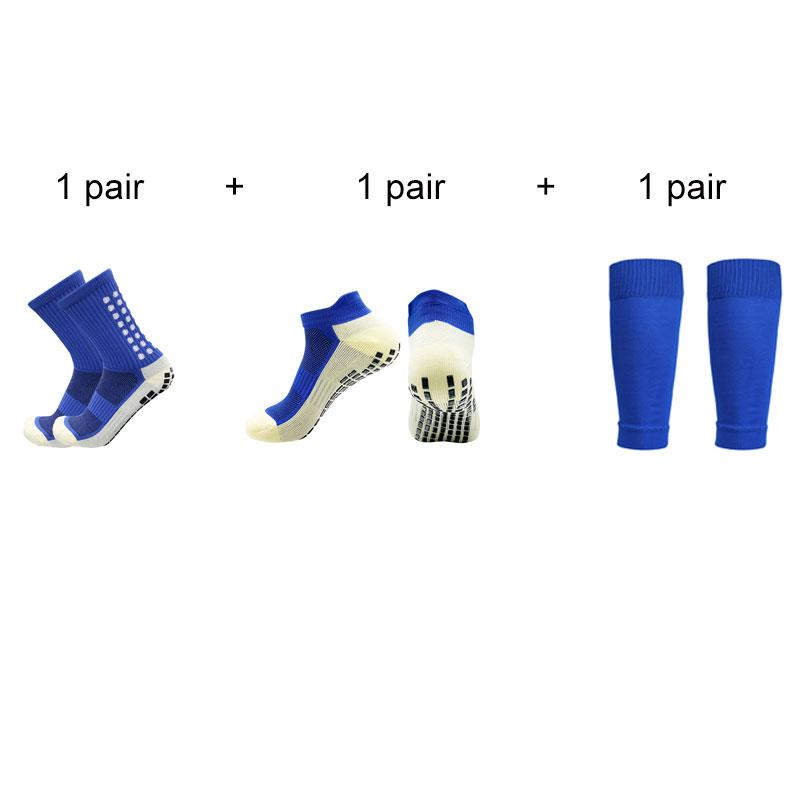 Erwachsenengröße Ein Set Fußball Grip Knöchelsocken und Fußball Ärmlinge Crew Fußball Sportsocken