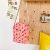 This year's popular corduroy small square bag women's shoulder crossbody cherry bag fashionable versatile small backpack travel bag