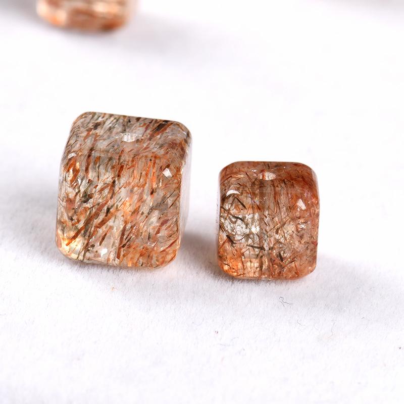 

Универсальный браслет из нескольких камней с бусинами из натурального черного золота Super Seven и рутилового кварца 8mm Black Gold Super Seven Cube