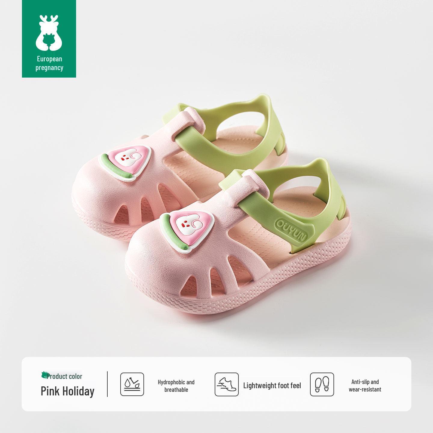 Ouyun Kids Cartoon Beach and Water Shoes - Summer 2026, Non-slip For Boys & Girls