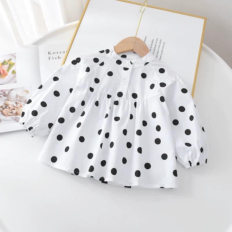 Girl's Spring Lace Doll Collar Shirt, Baby's Autumn Sweet and Fresh Korean Version Top