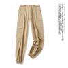 Casual Export High Waist Zipper Hasp Beam Port Cargo Pants