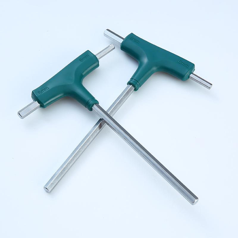 3-in-1 T-Handle Allen Wrench with Plastic Handle - Multi-Functional Flat Head Hex Tool