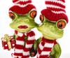 Christmas Frog Figurine with Gift Pair 20cm