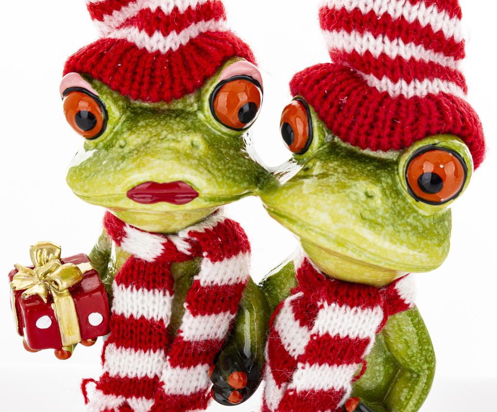 Christmas Frog Figurine with Gift Pair 20cm
