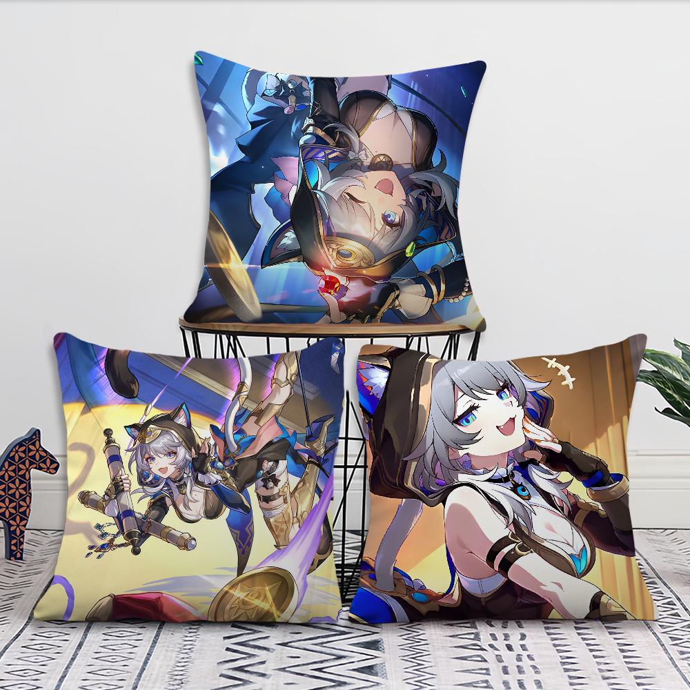 Cipher Honkai Star Rail Game Cushion Cover Cushion Room Bedroom Headboard Sofa Living Backrest Nap Time Pillow Case