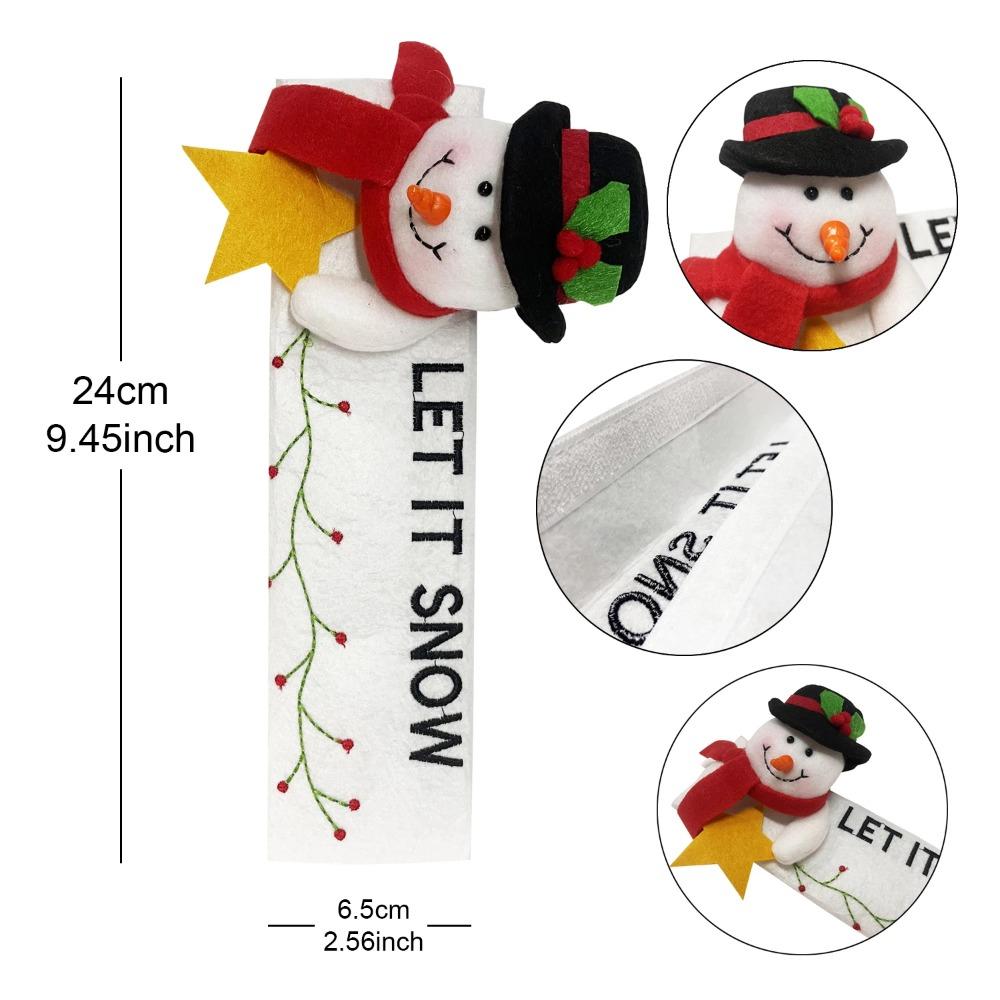 Christmas Microwave Oven Door Handle Cover Dishwasher Door Handle Cover  Xmas Party Decoration