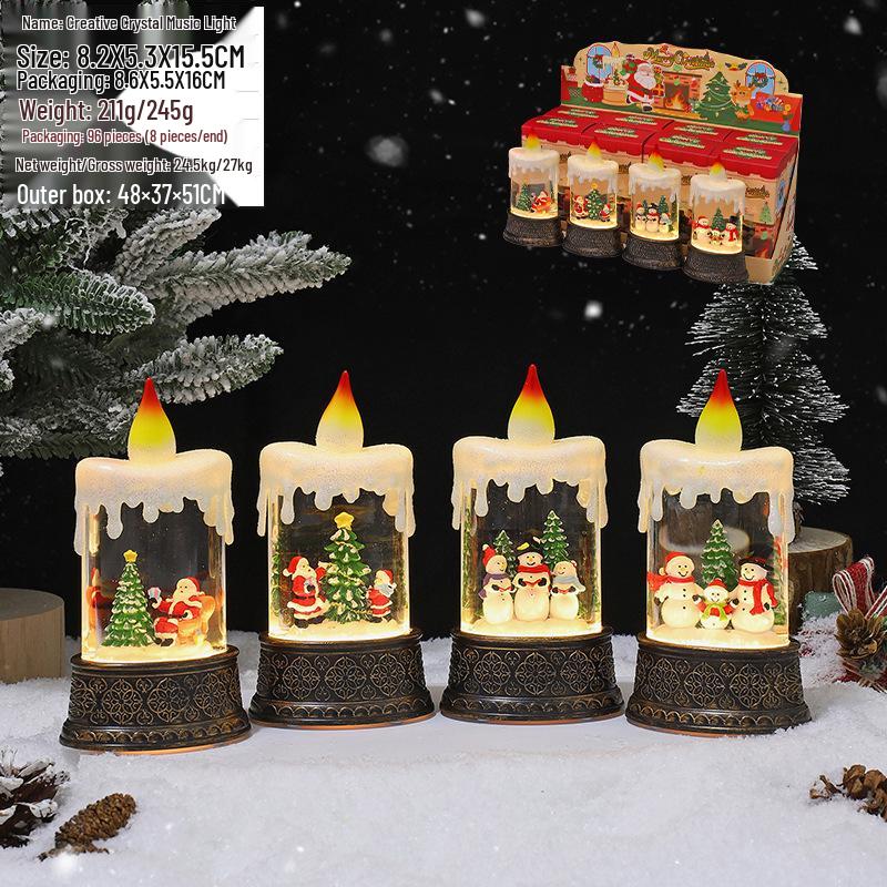 Christmas Crystal Ball Music Box Lantern Ornament