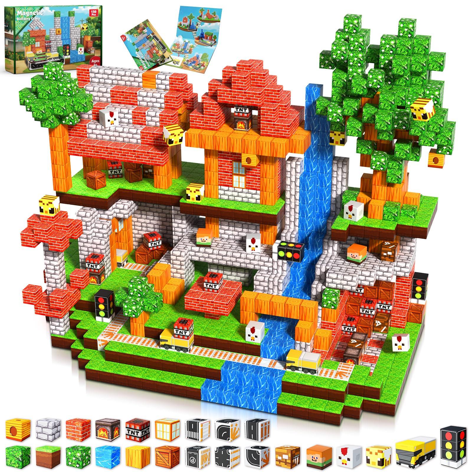 

150 Pcs Magnetic Building Educational Toys for Boys and Birthday Christmas Gift Blocks, Kids, Girls, Gift,