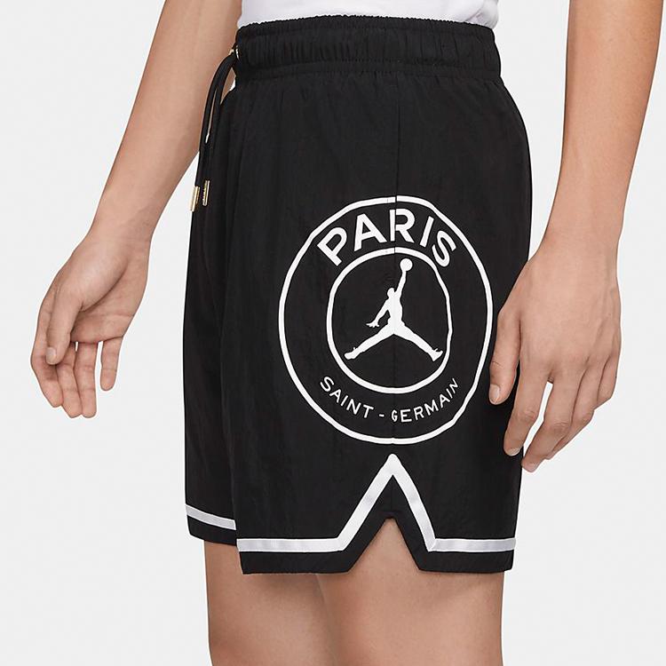 Jordan Paris Saint-Germain Basketball Breathable Mid-Waist Shorts Men Bottoms Black CK9766-010