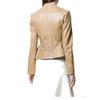 Giacca da donna in vera pelle stile peplo