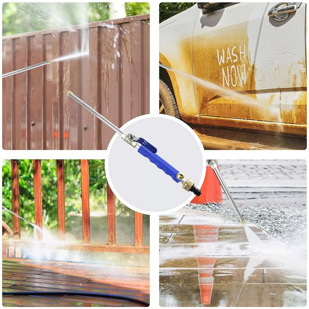 High Pressure Power Washer Wand Aluminum Alloy Watering Sprayer Cleaning Tool for Car Washing
