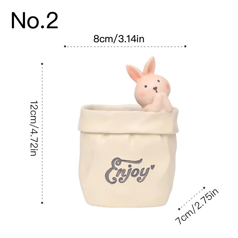 Cute Animal Succulent Pot Resin Flower Pot Planter Home Decor Indoor Decoration Desktop Ornaments Bonsai Plant Pot