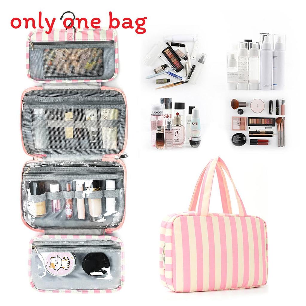 Travel Toiletry Bag With Wet And Dry Separation For Cosmetics And Makeup Storage