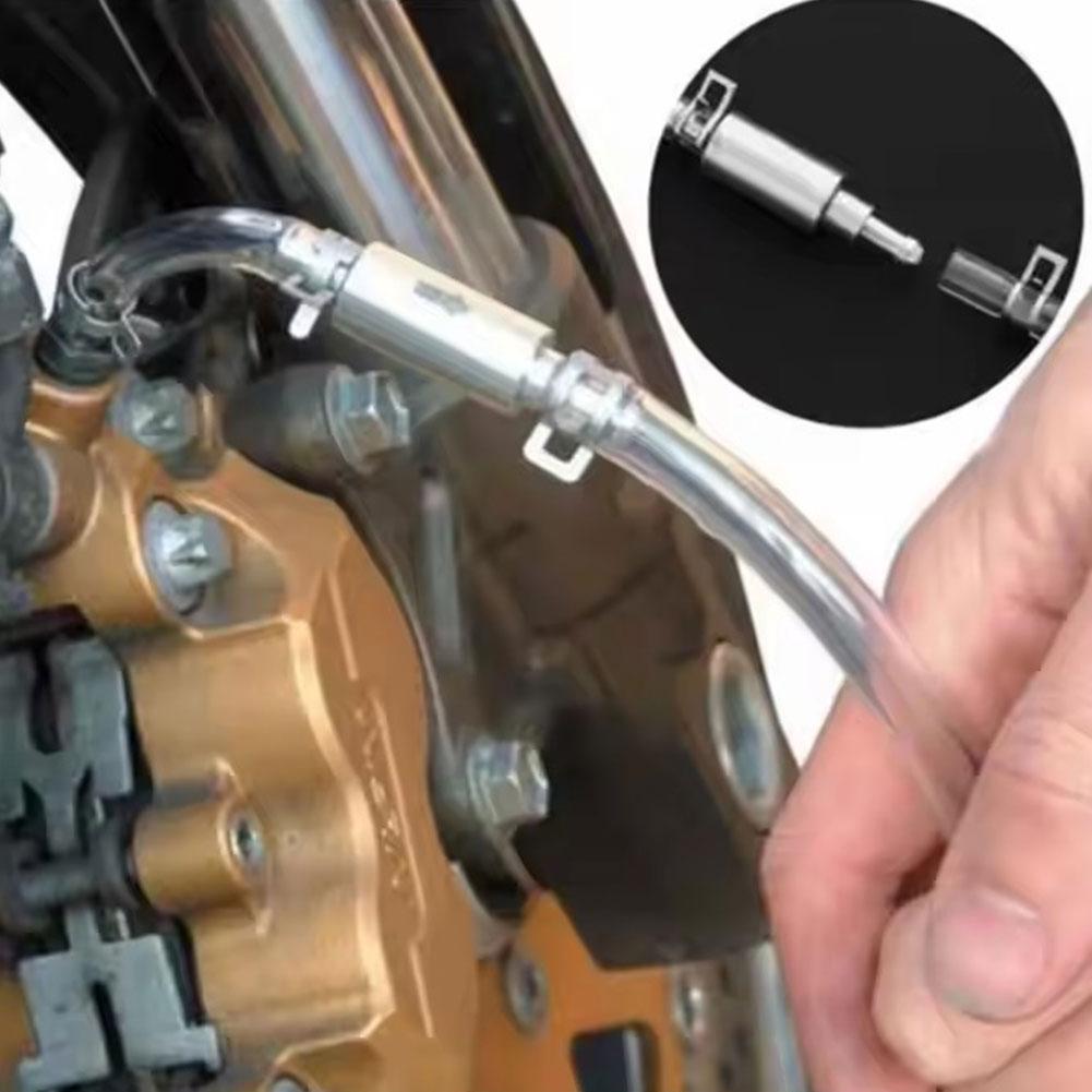 Car Motorcycle Clutch Brake Bleeder Hose Kit With One-Way Non-Return Check Valve Valve Oil Extraction Pipe Car Accessories