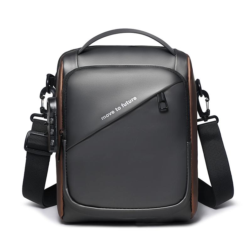 Men s Crossbody Bag Multi-function Shoulder Bag золотой/серый