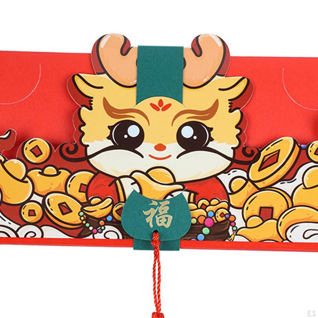 Chinese Year Red Envelope Hong Bao Folding Packets Gifts Wishes Pockets