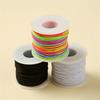 3 Rolls 1mm Beaded Cord, Black White Color