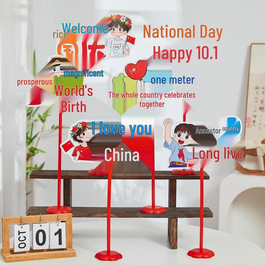 2025 Mid-Autumn Festival & National Day Cat Decor Sign for Shopping Mall & Store Counter Display