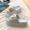 Fashion Beach Women Slipper Sandals Slides Indoor Outdoor 2025 Summer Slippers Bathroom Platform Non-Slip Home Bear Cartoon Flip Flops