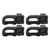4Pcs L Track Double Stud Tie Down Fitting Carbon Steel L Track Rail Double Stud Fitting for Truck Bed Trailer Cargo
