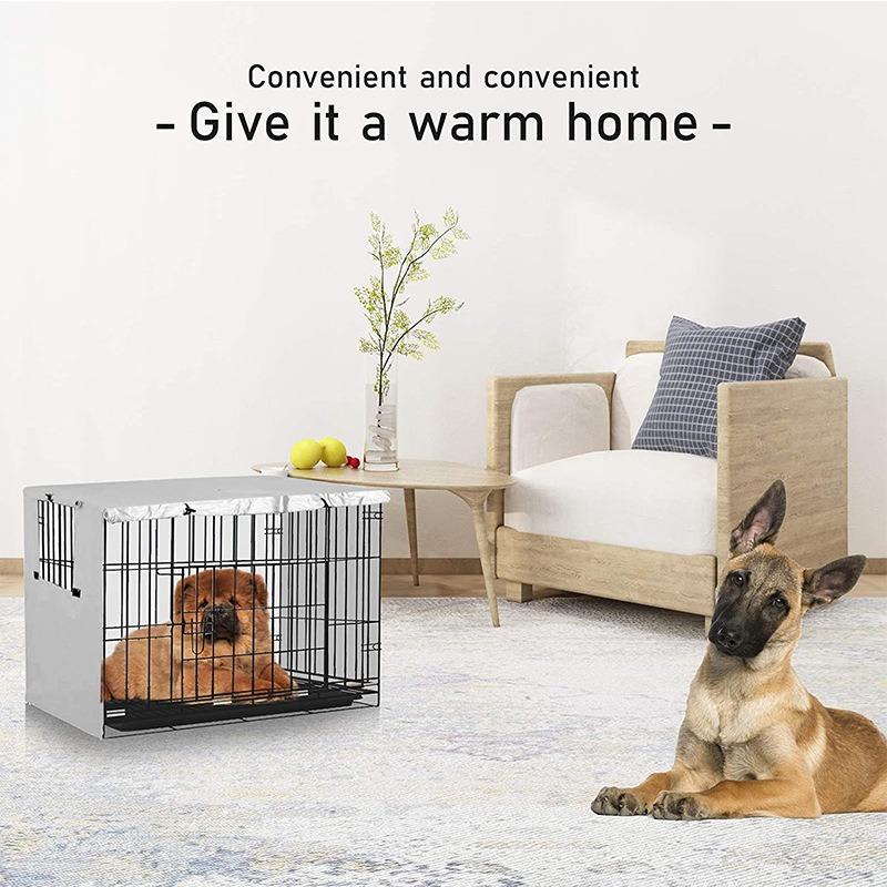 Pet Dog Kennel Cover 210D Oxford Dustproof Waterproof Durable Dog Cage Dust Cover  Outdoor Foldable Universal Dog Cage Accessory