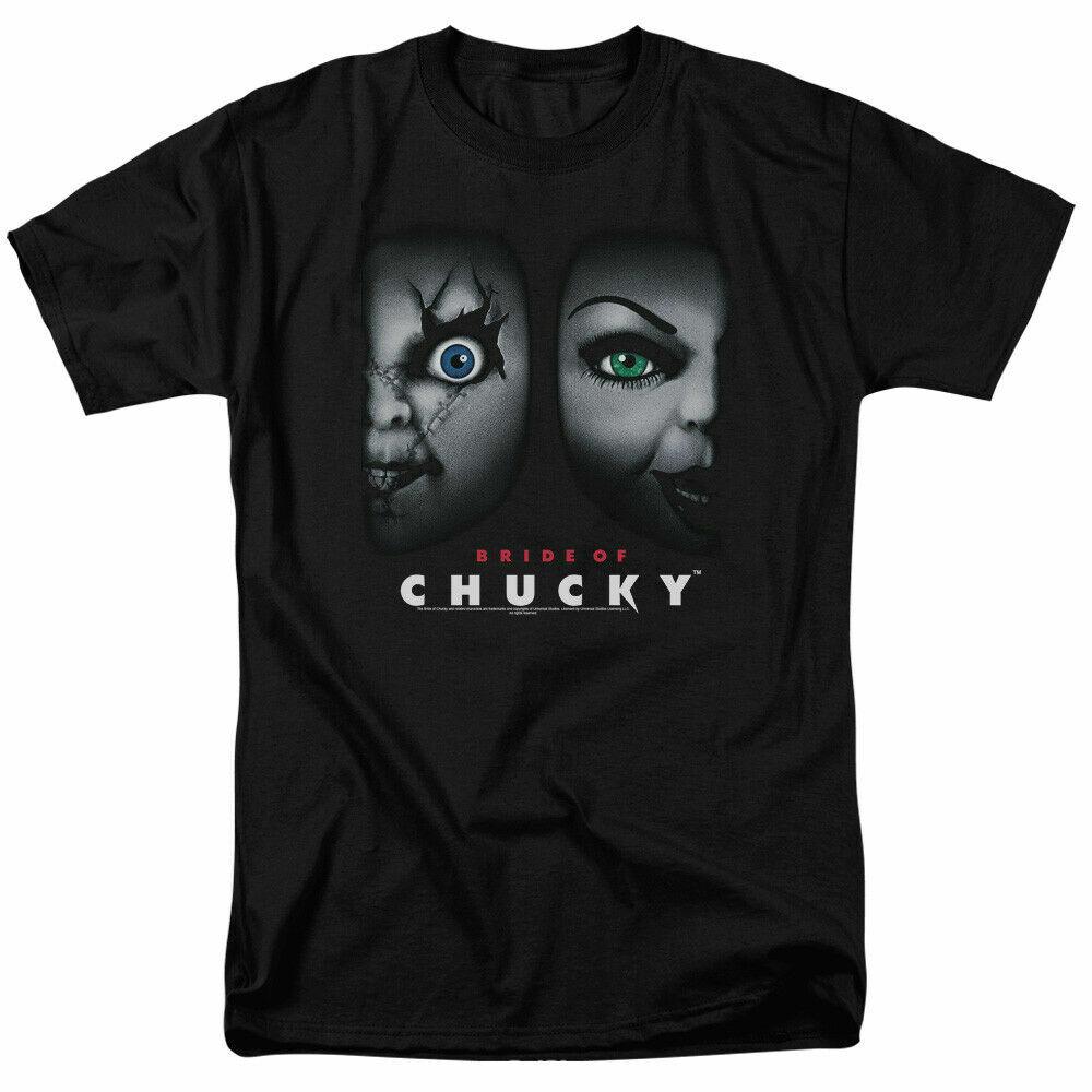 Childs Play Bride of Chucky Happy Couple T Shirt Licensed Horror Movie Black S
