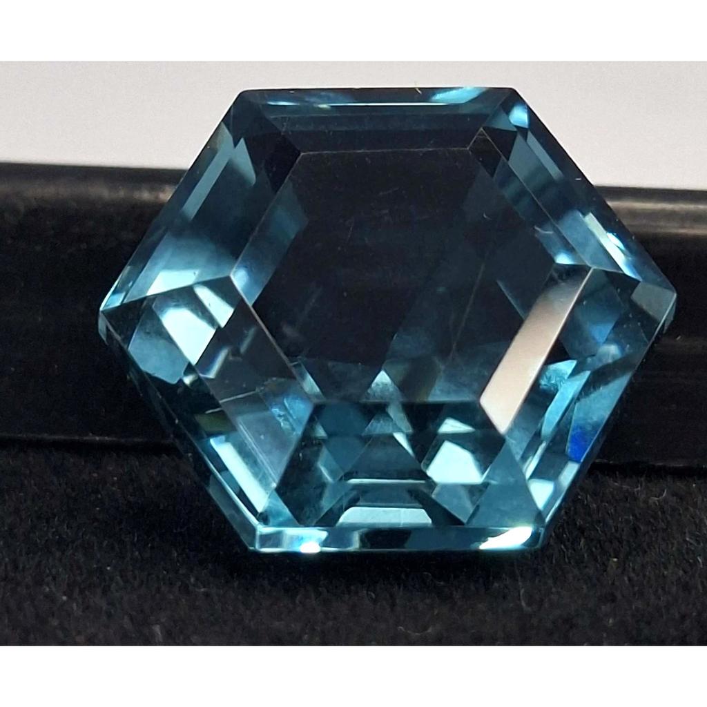 Teal Blue Tourmaline Natural 11-13 Ct Hexagon Cut Beautiful Certified Gemstone