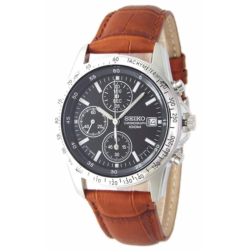

SEIKO chronograph watch genuine leather belt set Domestic Seiko official distribution product black light brown belt camel SND367P1-LBR [product]