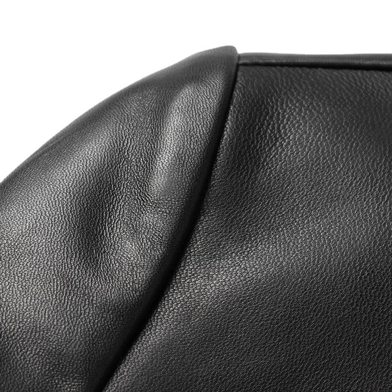 Spring and Autumn New Sheepskin Genuine Leather Jacket Men's Short Stand Collar Slim Leather Jacket Casual Young and Middle-aged