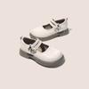Kids Leather Shoe Glossy PU Black Shoes for Girls New School Versatile Children's Causal Princess Thick Bottom Mary Jane Shoes