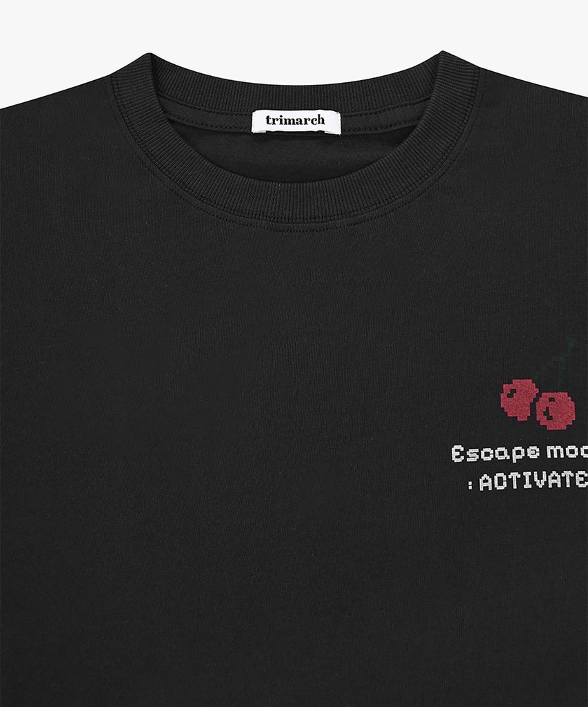 Teulimachi Tri Oversized Long Sleeve Back Print Dark Gray