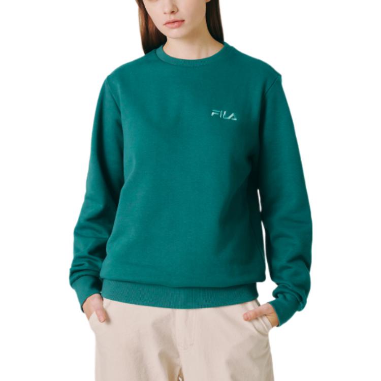 FILA Sweatshirts Unisex Green Crew Neck Moderate Regular FS2POE4101X-DGN