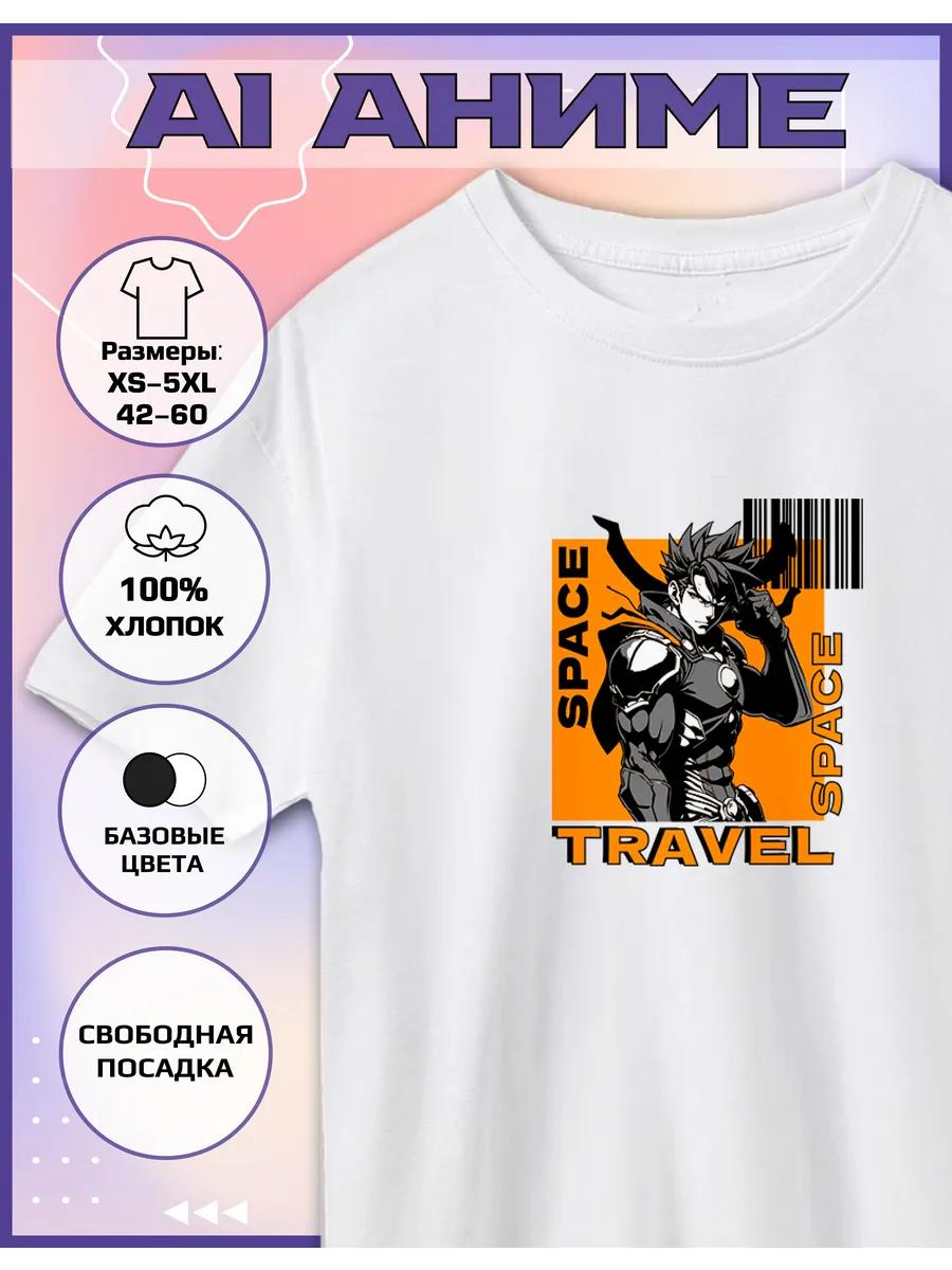 Anime Print T-shirt M