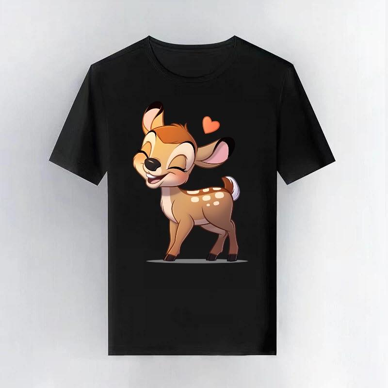 

Нова Бамбі Вільний Батько-Дитина Одяг Дитяча Футболка Модна З Коротким Рукавом Повсякденна Дівчинка Футболка 110