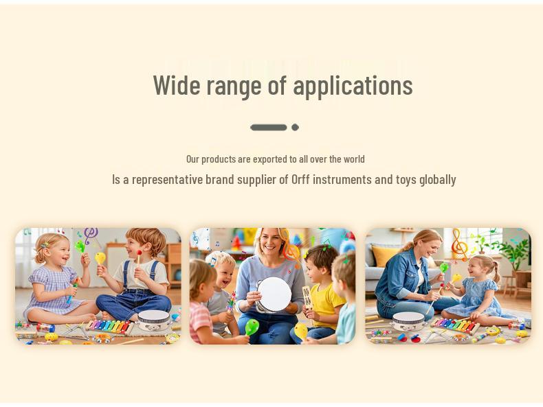 27-Piece Orff Percussion Set for Kindergarten – Includes Maracas, Claves, and Children's Music Class Aids