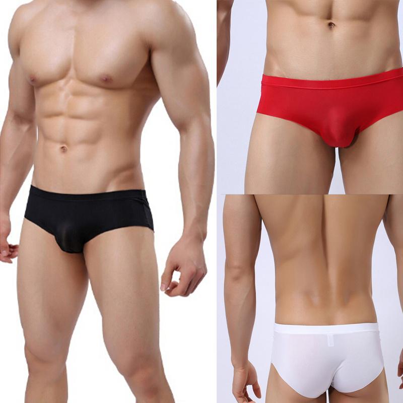 

Мода Мужчины Бесшовное одно целое Ультратонкое дышащее прозрачное ледяное шелковое нижнее белье