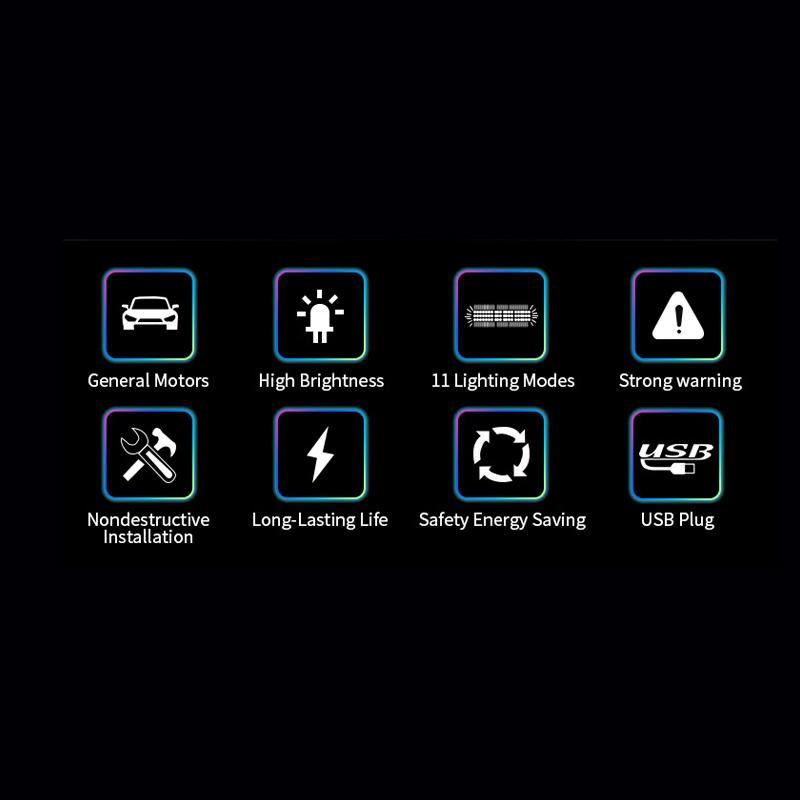 Lumină LED Interior Auto Panou LED Flexibil Lumini Ochi de Diavol Lampă Decorare Auto