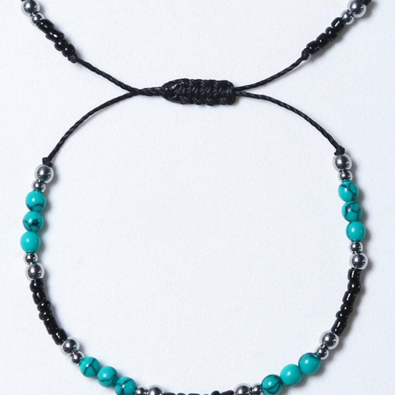 KND black & green turquoise beads bracelet