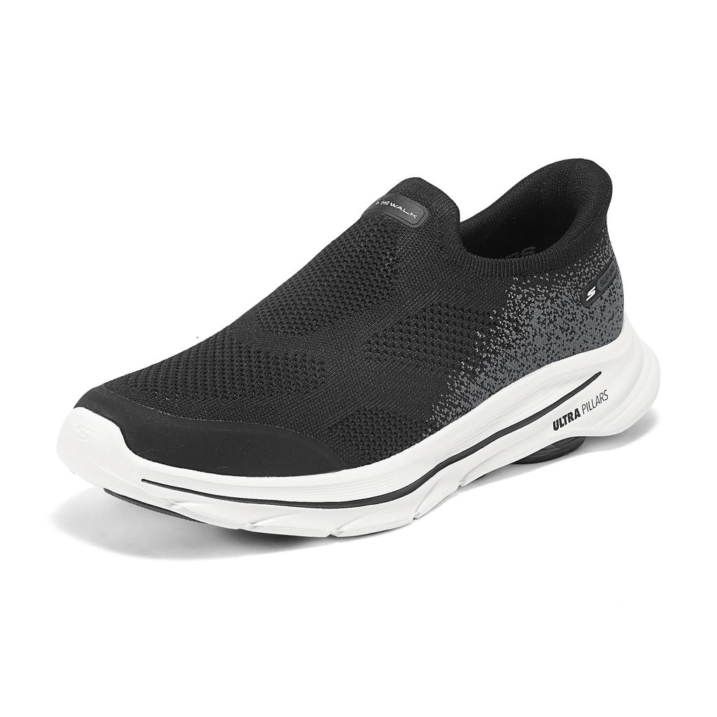 Skechers MEN'S GO WALK Abrasion Resistant Breathable Low Top Casual Shoes Men's Black White