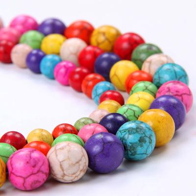 Women Spacer Loose Beads Jewelry Making Charms DIY For Necklace Bracelet 4-14mm Natural Turquoise Gemstone